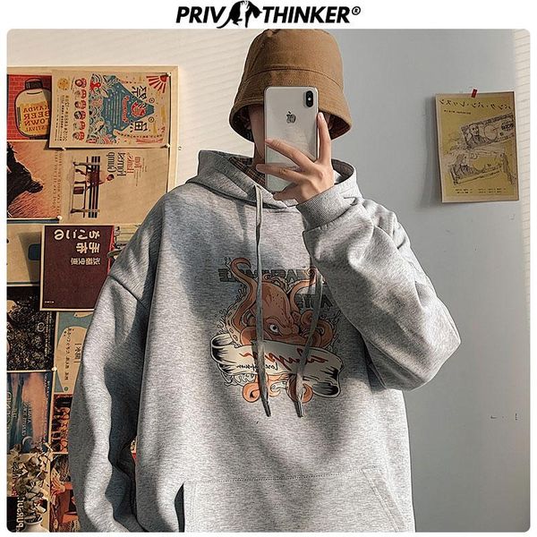 

privathinker мужской печати повседневной весна толстовка мужчины 2020 мода корейского толстовка с капюшоном мужских collage 8 цветов фуфайка, Black