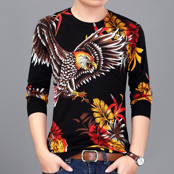 

2018 men's pullover sweaters casual crocheted striped knitted sweater men masculino jersey clothes, White;black