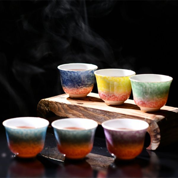Caneca pessoal esmaltada de cerâmica, caneca de chá kung fu, porcelana branca, copo único, copo grande, fino, feito à mão