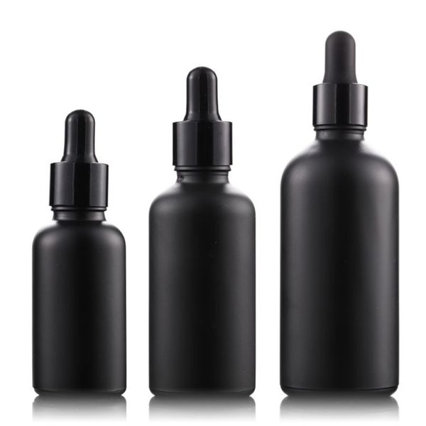 30ml 50ml 100ml Dropper Bottle Frosted Black Portable Aromatherapy