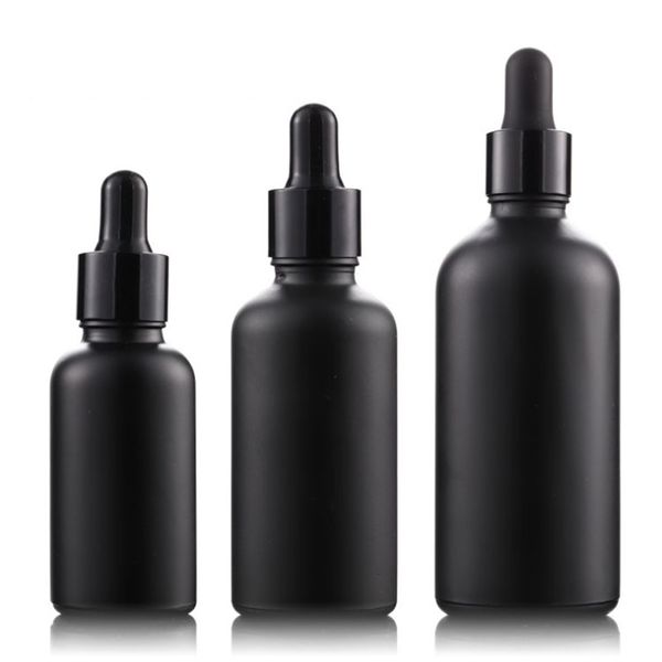 30ml 50ml 100ml Dropper Bottle Frosted Black Portable Aromatherapy