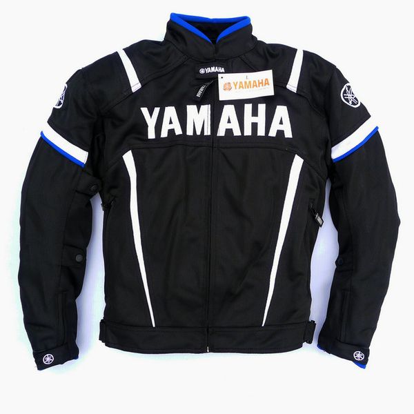 

2018 summer motorcycle moto gp jacket with protector for yamaha m1 racing team motocross clothing black blue