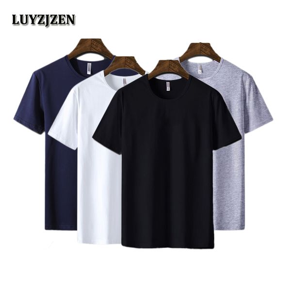 

t shirt men cotton summr cool short sleeve tshirt pure fashion t-shirt new arrival men's pullover casual solid clothes k01, White;black