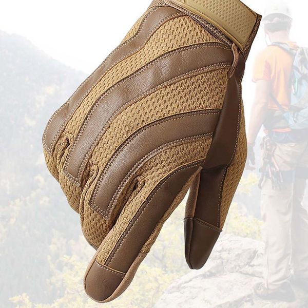 

breathable anti-slip outdoor climbing fitness cycling motorcycle gloves sports handwear cycling gloves full finger, Blue;gray