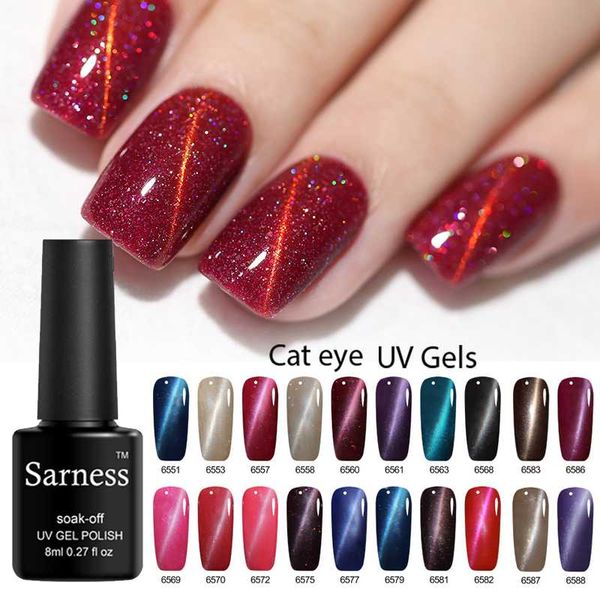 

sarness chameleon 3d cat's eye nail gel polish magnetic nails gel uv colors soak off esmaltes permanentes uv nail varnish, Red;pink