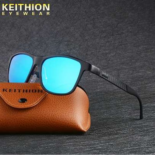 

keithion polarized sunglasses men aluminium magnesium square frame eyewear ourtdoor driving mirrored anti glare sun glasses, White;black
