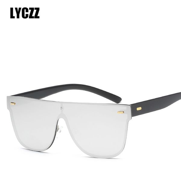 

lyczz men's hd lens sunglasses 2019 new sunglass brand design comfortable driving goggle shade trend glasses mirror, White;black