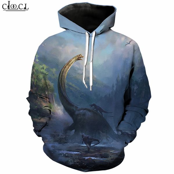 

jurassic dinosaur hoodie men women 3d print long sleeve ferocious animal hoodies casual style streetwear pullovers b287, Black