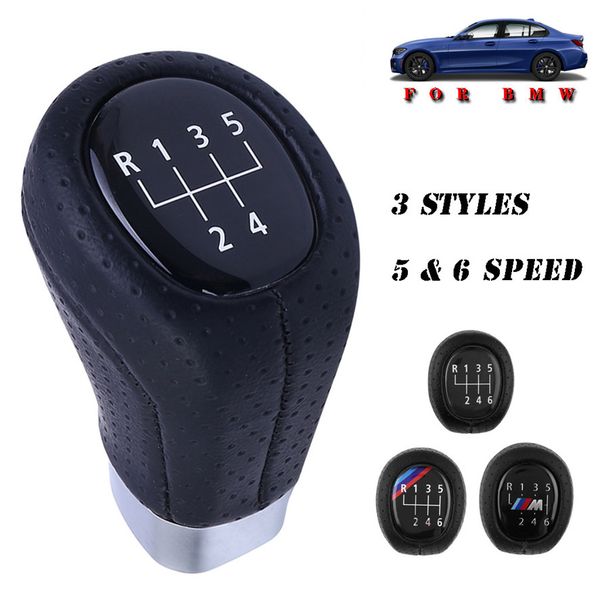 

new car gear shift knob 1pc 5/6 speed manual gear shift knob shifter lever for 3 1 m performance e90 e87 0807#20