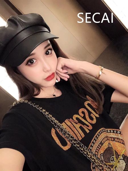 

2020 spring summer t shirt women t-shirts casual women 191125-j34901#42677, White;black