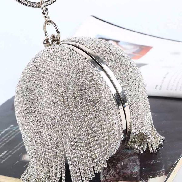 

luxury handbags women bags designer round ball shaped evening diamonds bag ladies summer shoulder wedding day clutches purse