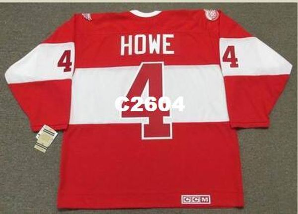 

мужчины #4 марк хоу детройт red wings ccm 2014 "зима классический" выпускники хоккей джерси или обычай любое имя или номер ретро джерси, Black;red