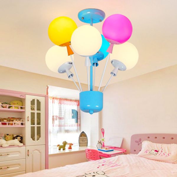The New Balloon Ceiling Chandelier Led Bedroom Light Modern Simple Children Room Light Boys And Girls Creative Warm Light Brass Ceiling Lights Small