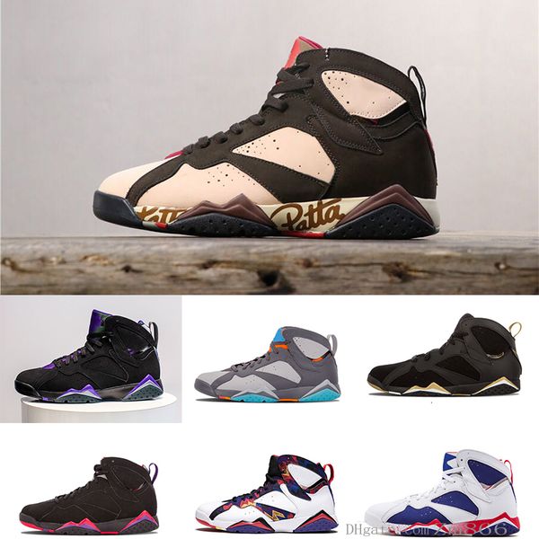 

7 basketball shoes men 7s vii patta ray allen purple unc olympic panton pure money nothing raptor n7 zapatos trainer sport shoe sneaker
