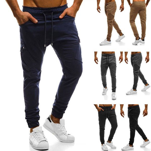 

glorystar men casual pencil pants drawstring solid loose fashion trousers pantalon deportivo hombre spodnie dresowe meskie, Black
