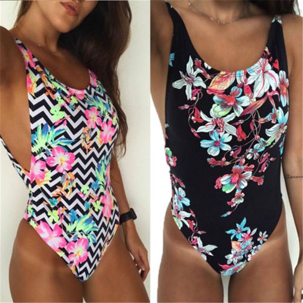 

one piece swimsuit women 2019 retro plant print bodysuit beach wear swimwear bandage womens swimming suit beach bathing suits, White;black