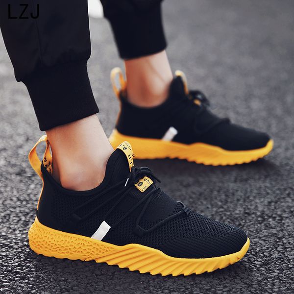 

summer weave casual shoes men fashion mixed colors sneakers men yellow red male flats shoes sneakers, Black