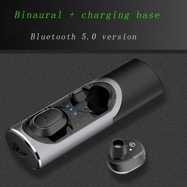 

portable binaural wireless bluetooth 5.0 version of invisible headphones bass stereo denoise waterproof headset hd call with charging box