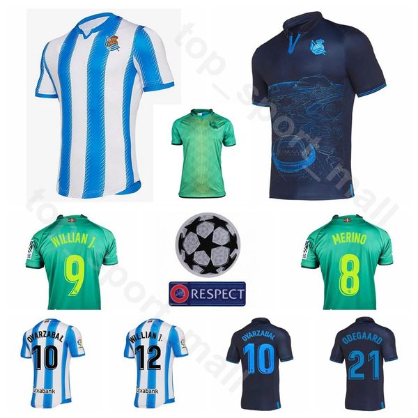 

2020 real sociedad soccer jersey men 21 odegaard 9 willian j. 10 prieto 7 portu 8 merino 17 zurutuza football shirt kits, Black;yellow