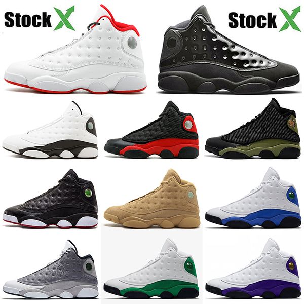 

2020 new arrival basketball shose 13s history of flight cap and gown trainers sport sneakers hyper royal grey toe for mens 7-13, White;red