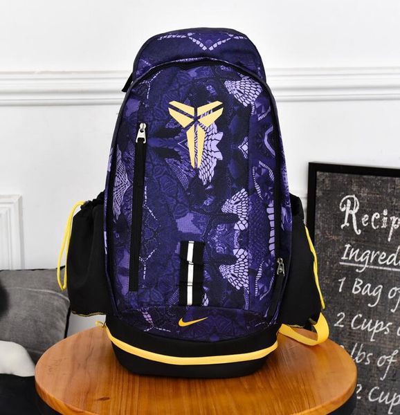 

2020 new backpack snake pattern kobe backpack mamba brand sports travel men women basketball backpack canvas bag schoolbag bags