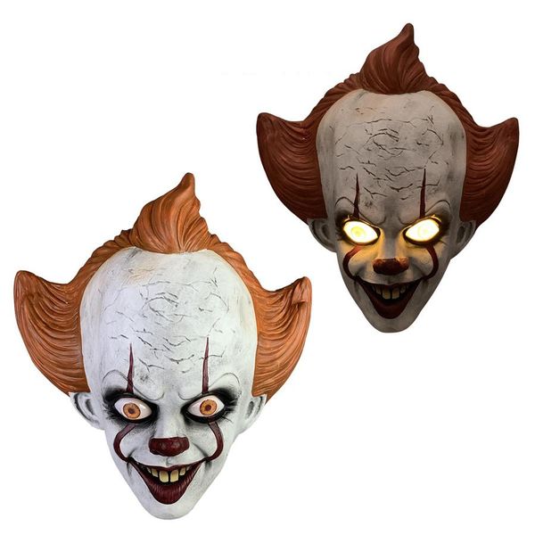 

silicone movie stephen king it 2 joker pennywise mask full face horror clown latex mask halloween party horrible cosplay prop mask an2712