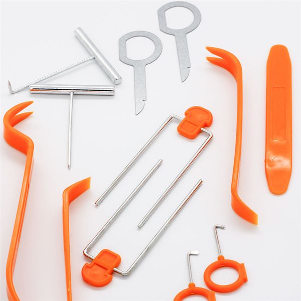 

12pcs car door clip panel dash radio moulding audio removal pry trim tools kit hand panel removal installation tools tool sets