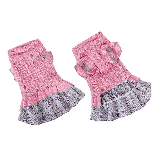 

cute lattice winter small dog puppy princess dress pet cat tutu skirt dog puppy jacket coat chihuahua dog hoodie clothes