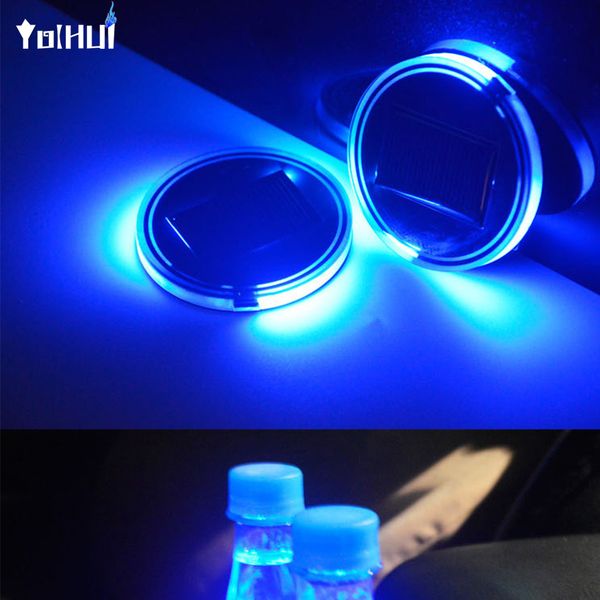 

led кубок солнечной держатель лампы колодки коврики кубок автомобильный держатель bottom мат интерьера