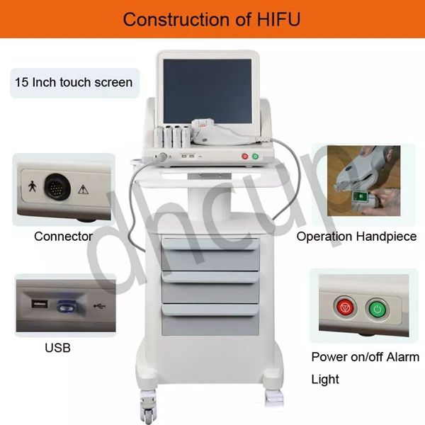 

2019 medical grade hifu high intensity focused ultrasound hifu face lift machine wrinkle removal with 5 heads for face and body