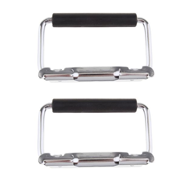 

quantity 2 door handle d handle hinge with 3 mounting holes silver