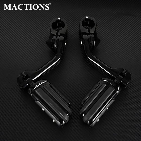 

universal black highway footpegs motorcycle 32mm long angled adjustable foot peg footrest for for yamaha suzuki