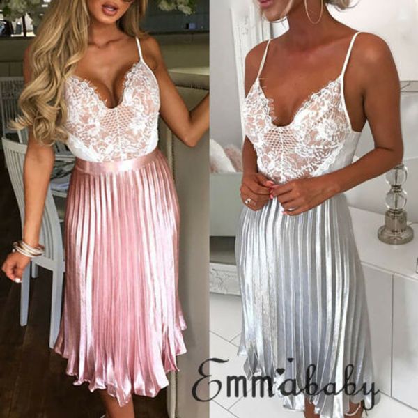 

womens casual pleated skirt high waist solid midi skirt summer holiday, Black