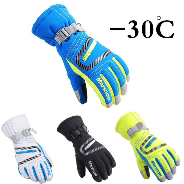 

children women men ski gloves winter waterproof anti-cold warm gloves outdoor sport snow sportswear skiing hipping