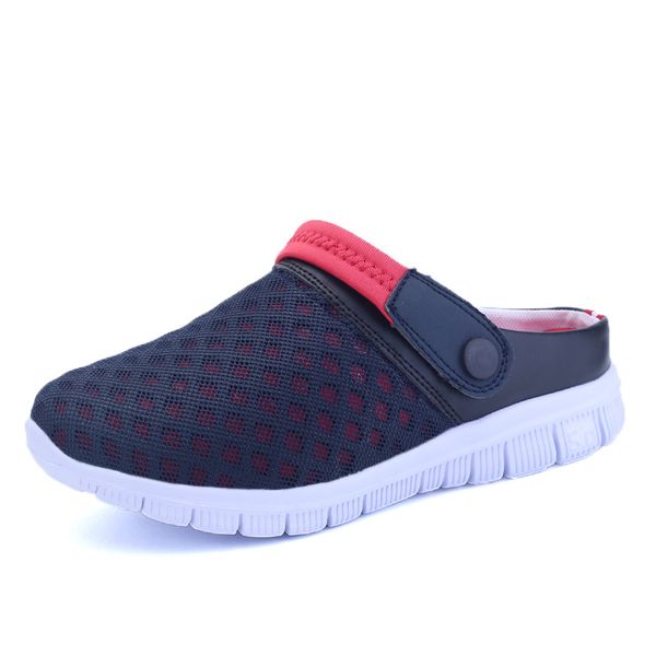 

nice spring casual sandals shoes fashion breathable mesh shoes summer men sandals men slippers walking shoe, Black