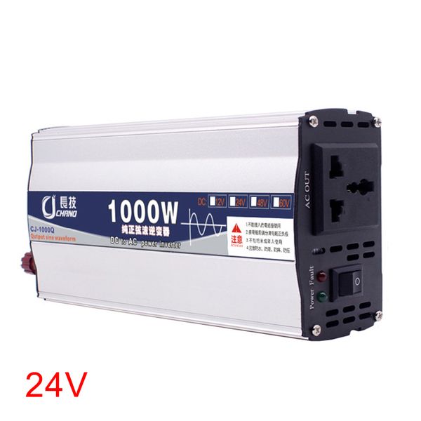 

600w 1000w surge protection home use car adapter practical 12v 24v to 220v converter led display power inverter pure sine wave