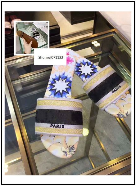 

latest new dazzle flowers women sandals designer slippers flip flops striped embroidery sandal floral brocade slipper 8