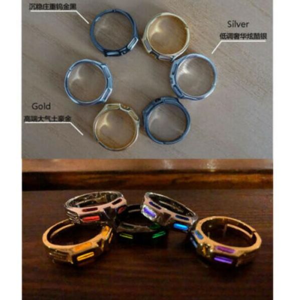 

gold silver plating finger ring tritium tube self-lllumination necklace pendant
