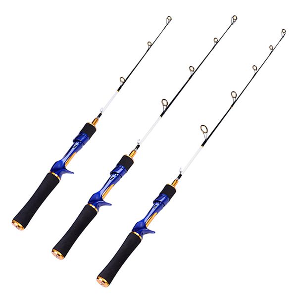 

new fishing rod 60/70/80cm frp lure rod winter ice fishing blue color ssf006