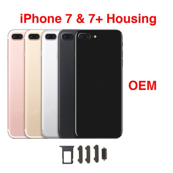 

back rear cover battery housing door chassis middle frame for iphone 7 7 plus white gold rose jet and matte black
