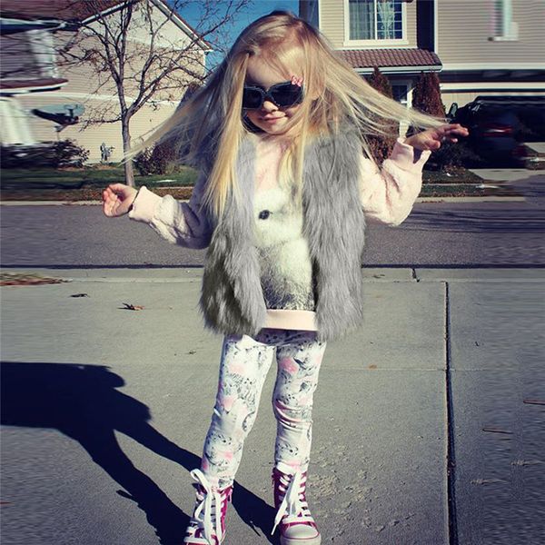 

2019 new style toddler kids baby girl winter warm clothes faux fur waistcoat thick coat outwear pgraphy props, Camo