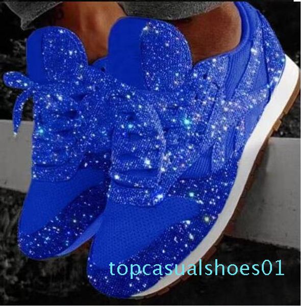 

2019 new sequins casual shoes women breathable platform sneakers lace-up low trainers cool girl shoes t01, Black