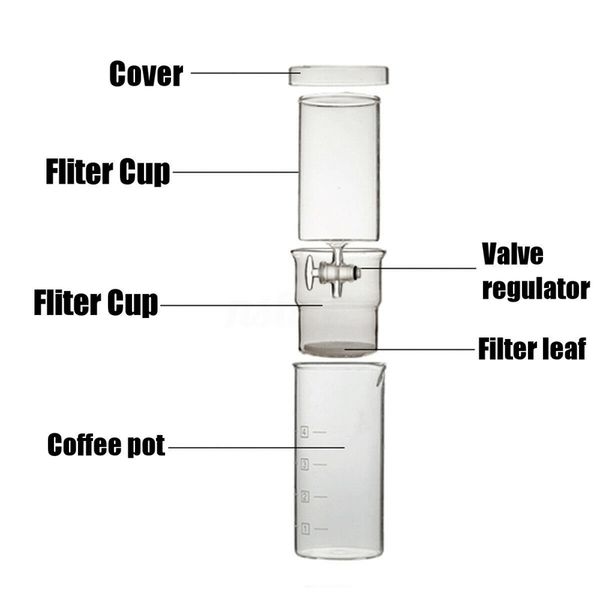 

400ml 5cup dutch coffee cold water glass drip ice maker brew machine home office coffee pots