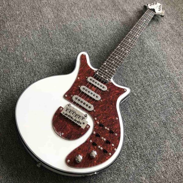 Custom shop di fabbrica White Guild Brian BM Brian May Chitarra Black Pickguard 3 pickup Tremolo Bridge 24 tasti Chitarra elettrica