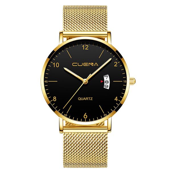 

brand gold men watch luxury women watches kol saati fashion quartz wristwatch mesh belt calendar ladies watches clock gift#l, Slivery;brown