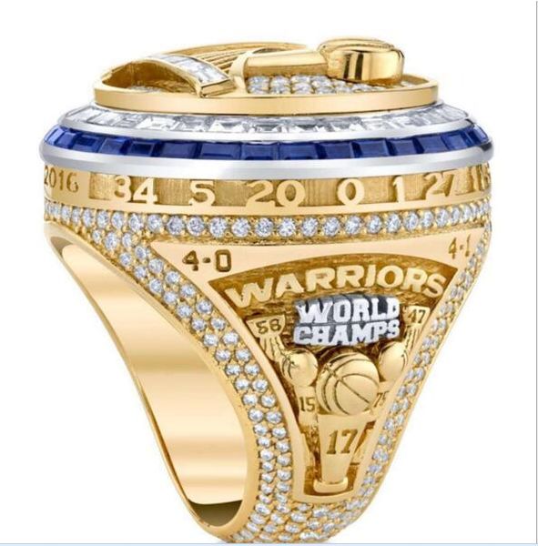 

2017 2018 warriors championship кольцо ювелирные изделия мужчины болельщики собирают сувениры mvp durant палец кольцо оптом высокое качество, Golden;silver