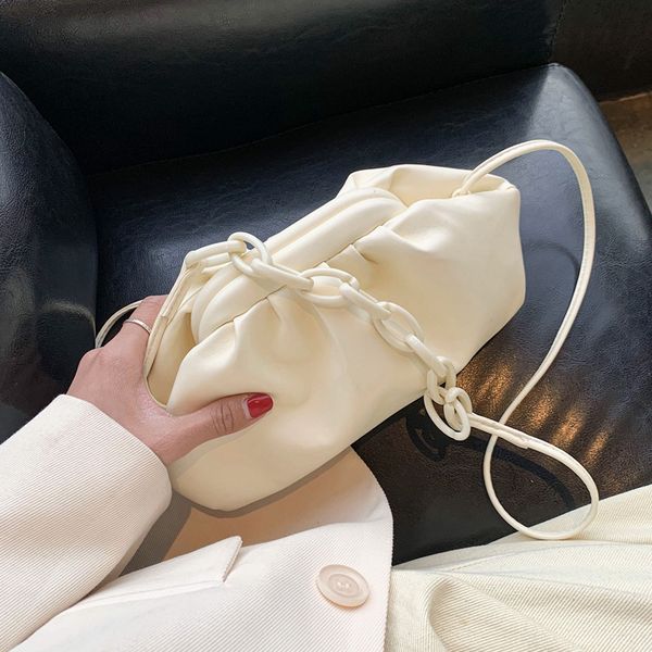 

candy color cloud bags for women solid color pu leather crossbody bags lady 2020 summer travel shoulder handbags