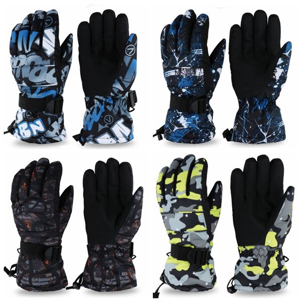 

men women kids ski snowboard gloves anti-slip waterproof winter snow warm fleece motorcycle snowmobile riding gloves new 8