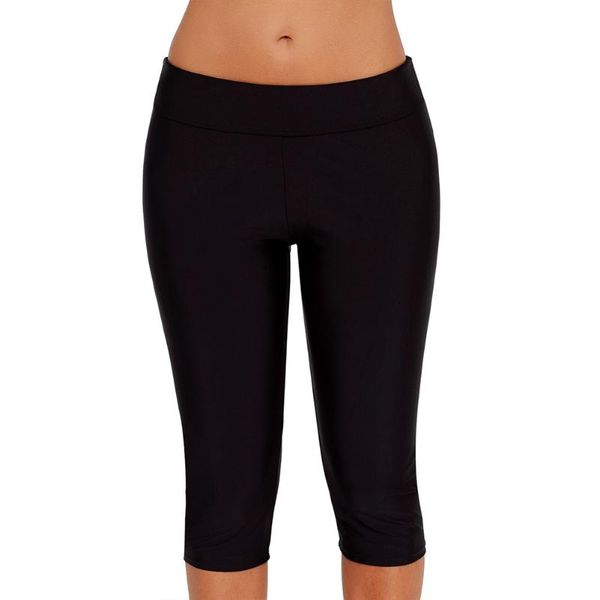 

omega-large size women's short swimming trunks new style conservative high-waisted boxers solid color swimming trunks women's 41
