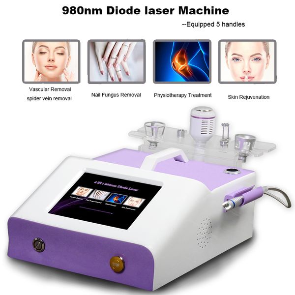 

980nm vascular removal diode laser machine factory direct sale high frequency vascular vein removal beauty equipment, Black